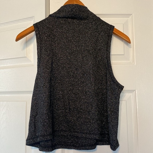 BB Dakota women’s mock neck dark silver ribbed tank - Picture 3 of 5